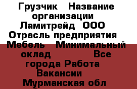 Грузчик › Название организации ­ Ламитрейд, ООО › Отрасль предприятия ­ Мебель › Минимальный оклад ­ 30 000 - Все города Работа » Вакансии   . Мурманская обл.,Оленегорск г.
